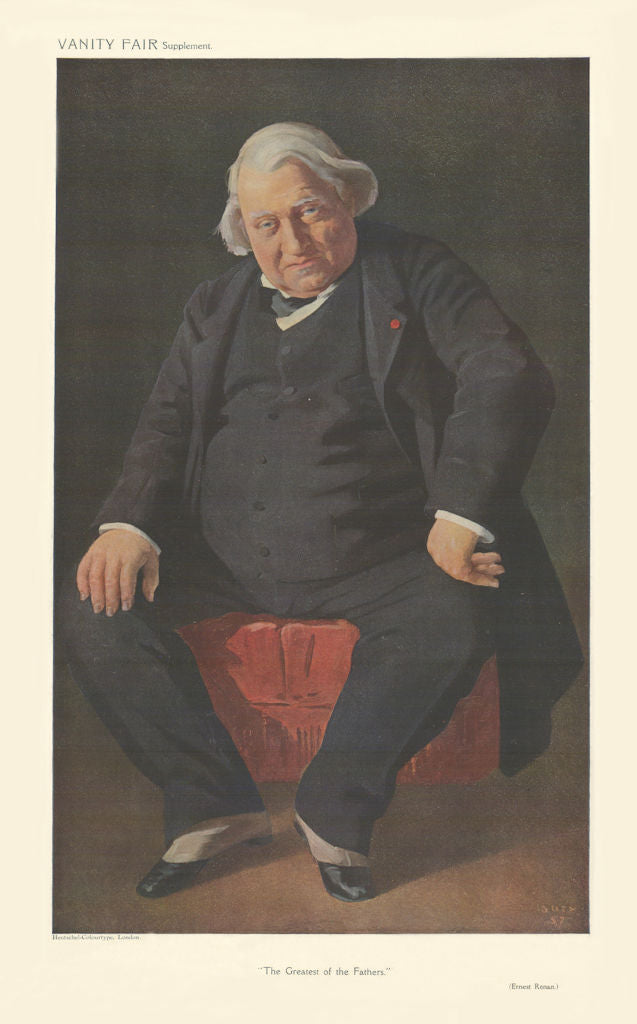 VANITY FAIR SPY CARTOON Joseph Renan 'The Greatest of Fathers' Clergy 1910
